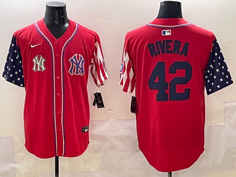 Men New York Yankees #42 Rivera Red a generation of national flags Jointly Name 2025 Nike MLB Jersey style 10